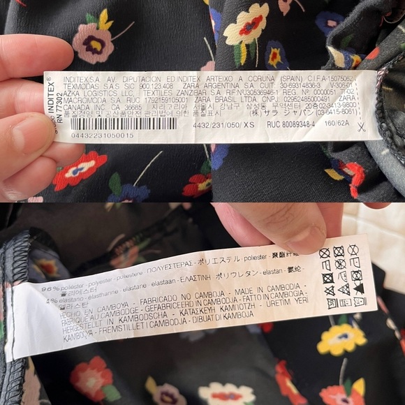 Zara TRF Floral Flowy Wide Leg Culotte Pant XS - Picture 10 of 16